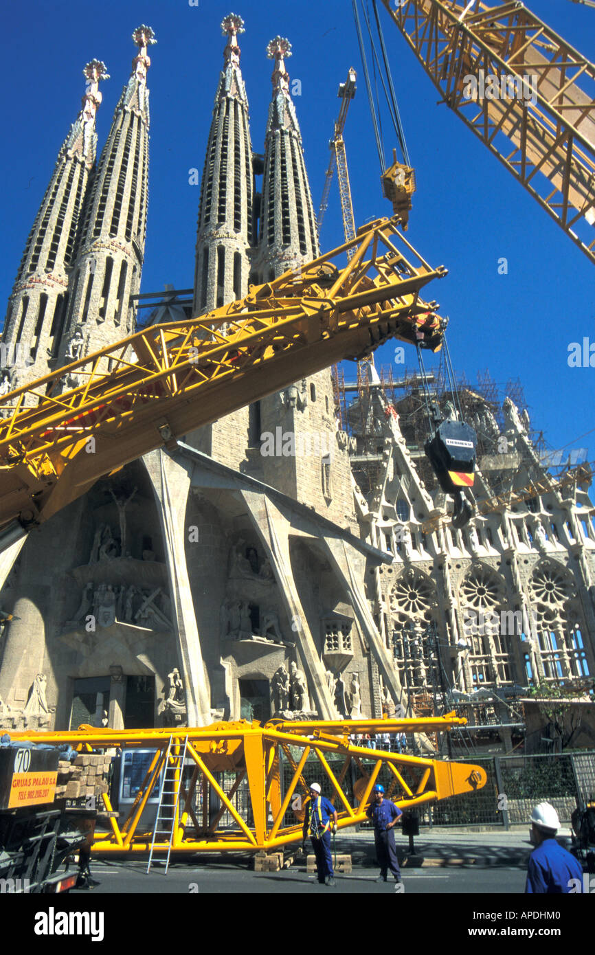 Constuction Site Sagrada Familia Antoni Gaudi Barcelona Spain Stock 