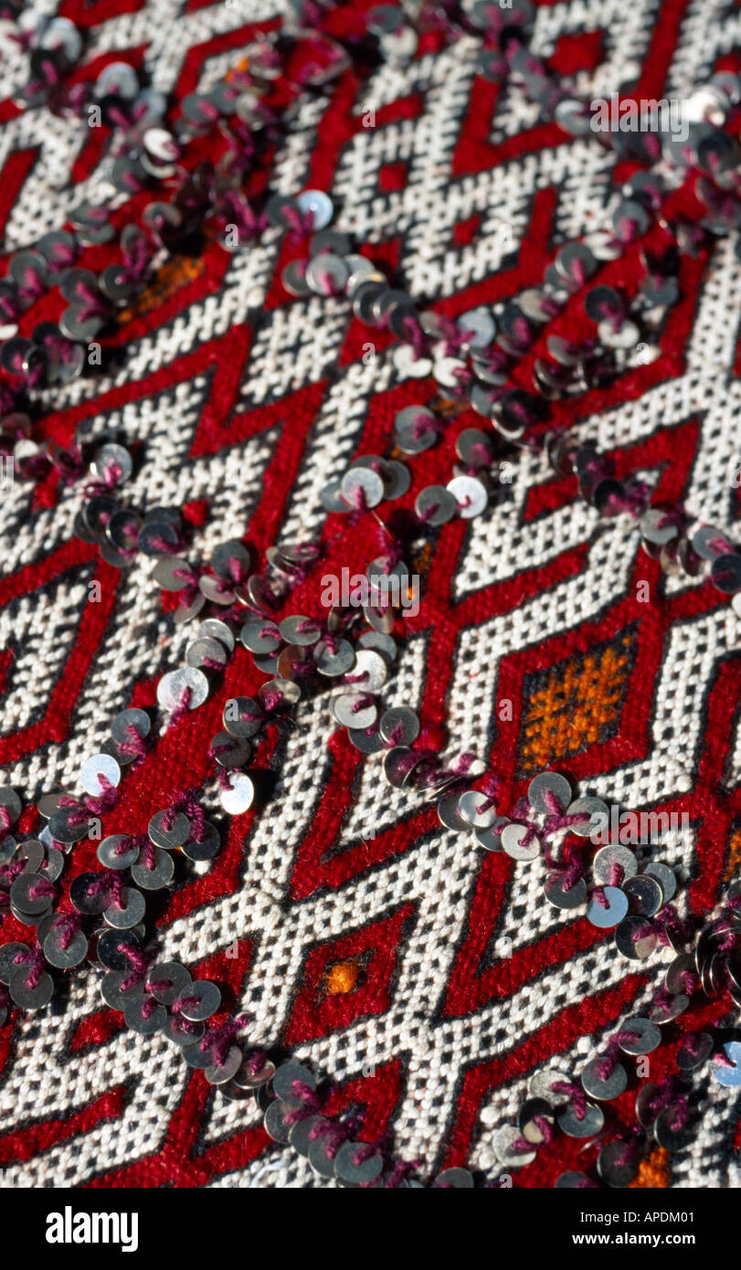 Detail of a decorative ethnic fabric Stock Photo