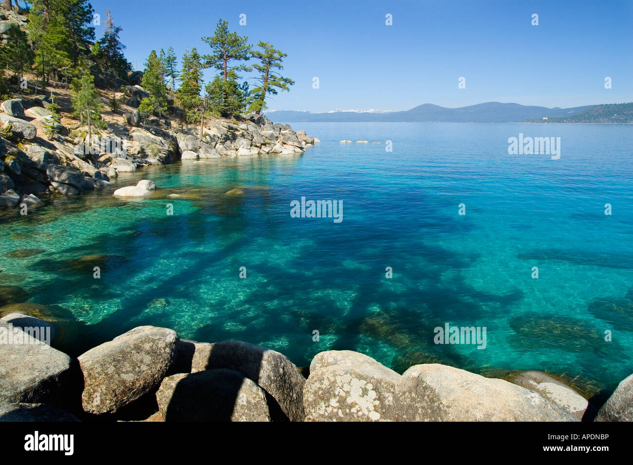 Sand Harbor at Lake Tahoe in Nevada Stock Photo