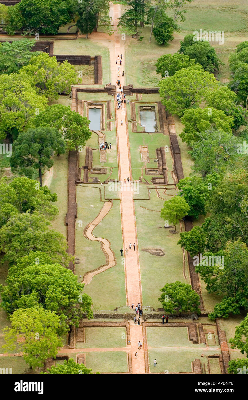 View from rock of water gardens below, Sigiriya Rock, Sri