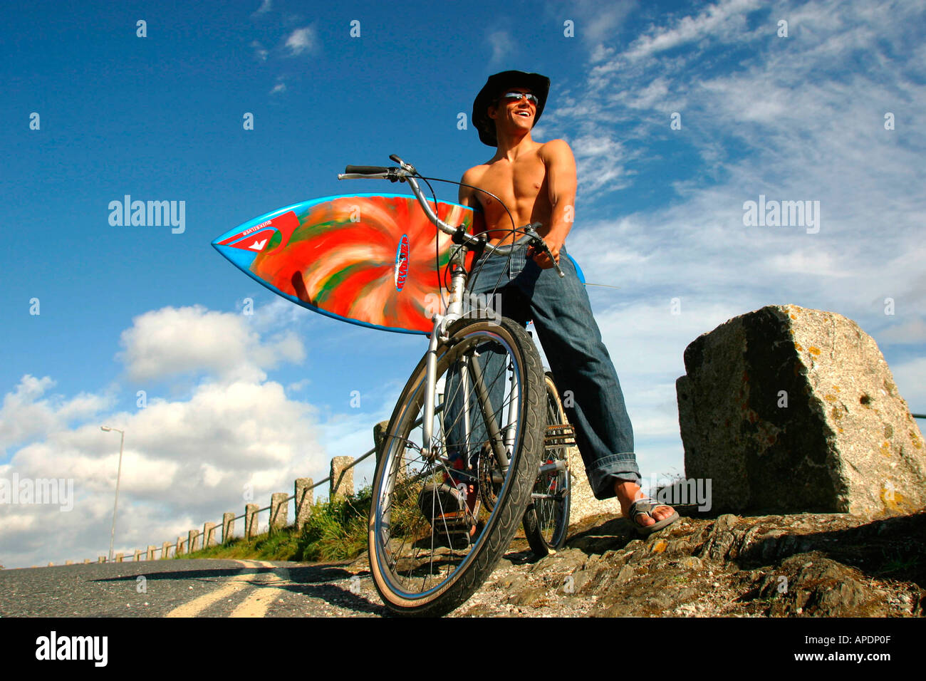 Alan Stokes portrait at the Rip Curl Boardmasters Newquay 2002 Stock ...
