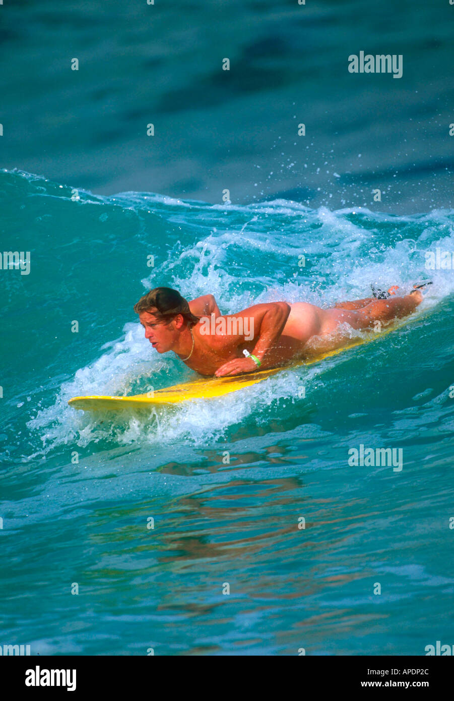 Topless Surfer Girl