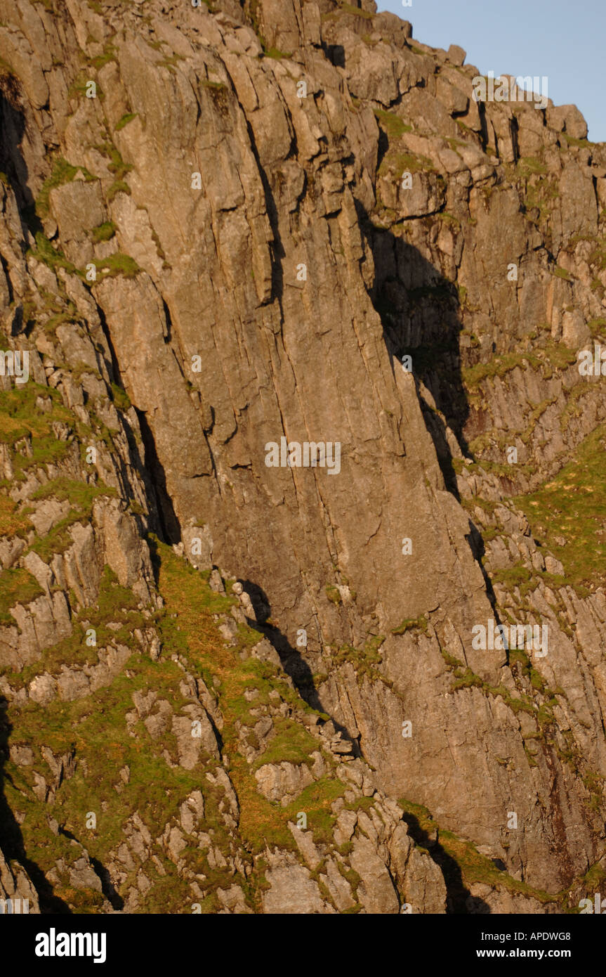 Gable Crag on Great Gable from Green Gable summit English Lake District National Park Stock Photo