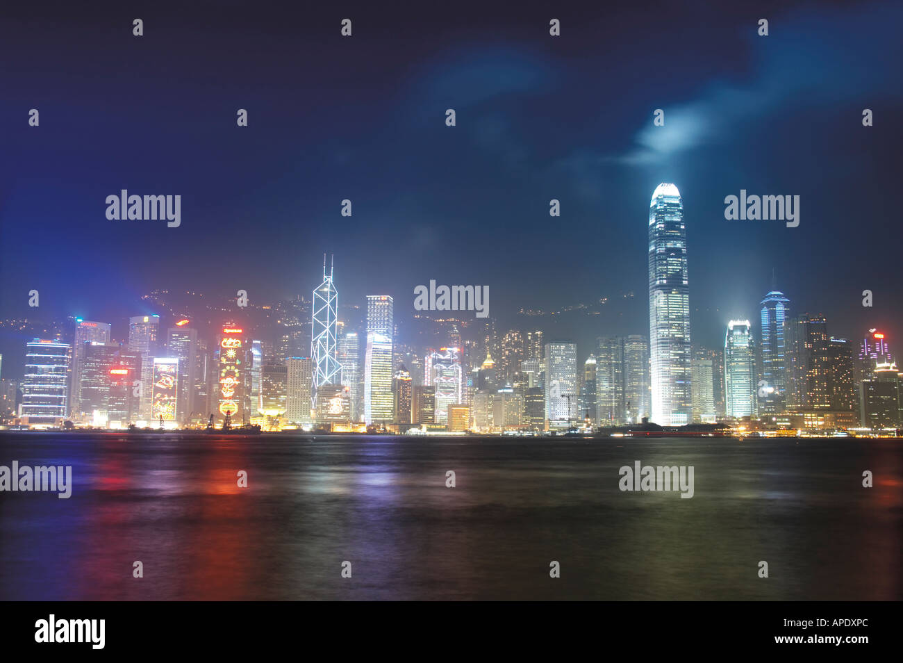Hong Kong Victoria Harbour and city skyline Stock Photo - Alamy
