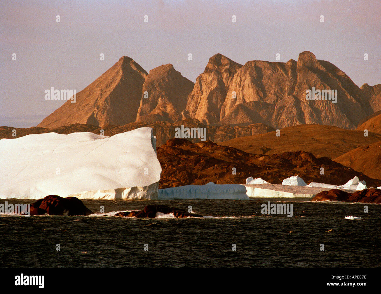 Greenland, Ice in Prins, Christians Sund, South coast Stock Photo
