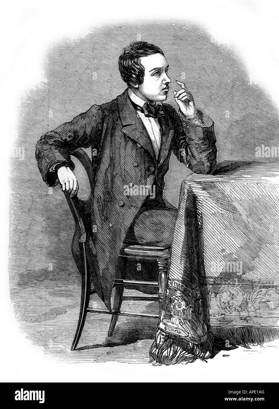 Portrait of chess player paul morphy, 1800s