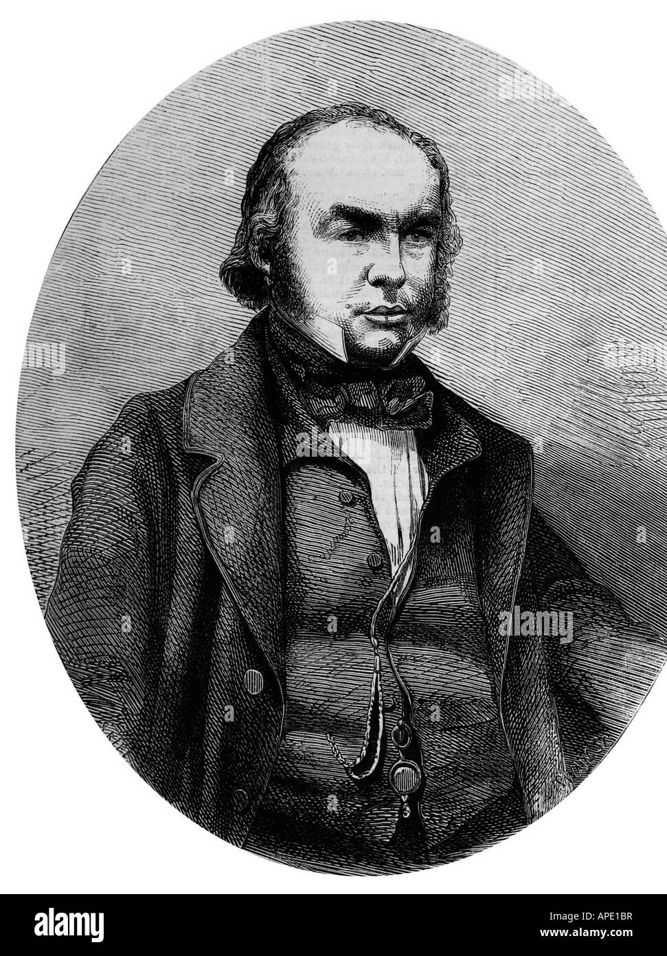 Brunel, Isambart Kingdom, 9.4 1806 - 15.9.1859, British engineer, half length, steel wood engraving, 19th century, , Stock Photo