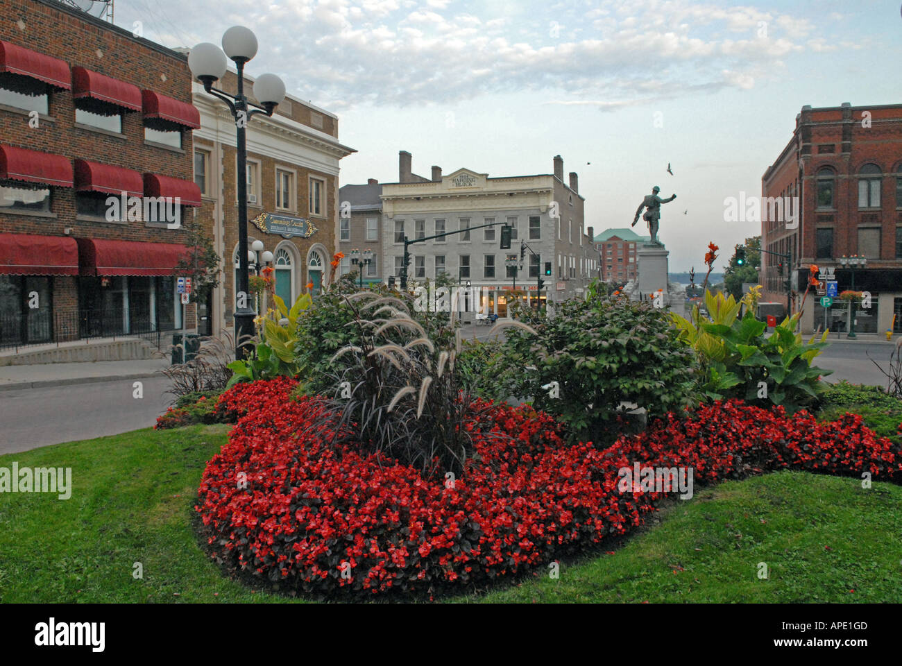 Main square in the Town of Brockville 1000 Islands region Province of Ontario Canada Stock Photo