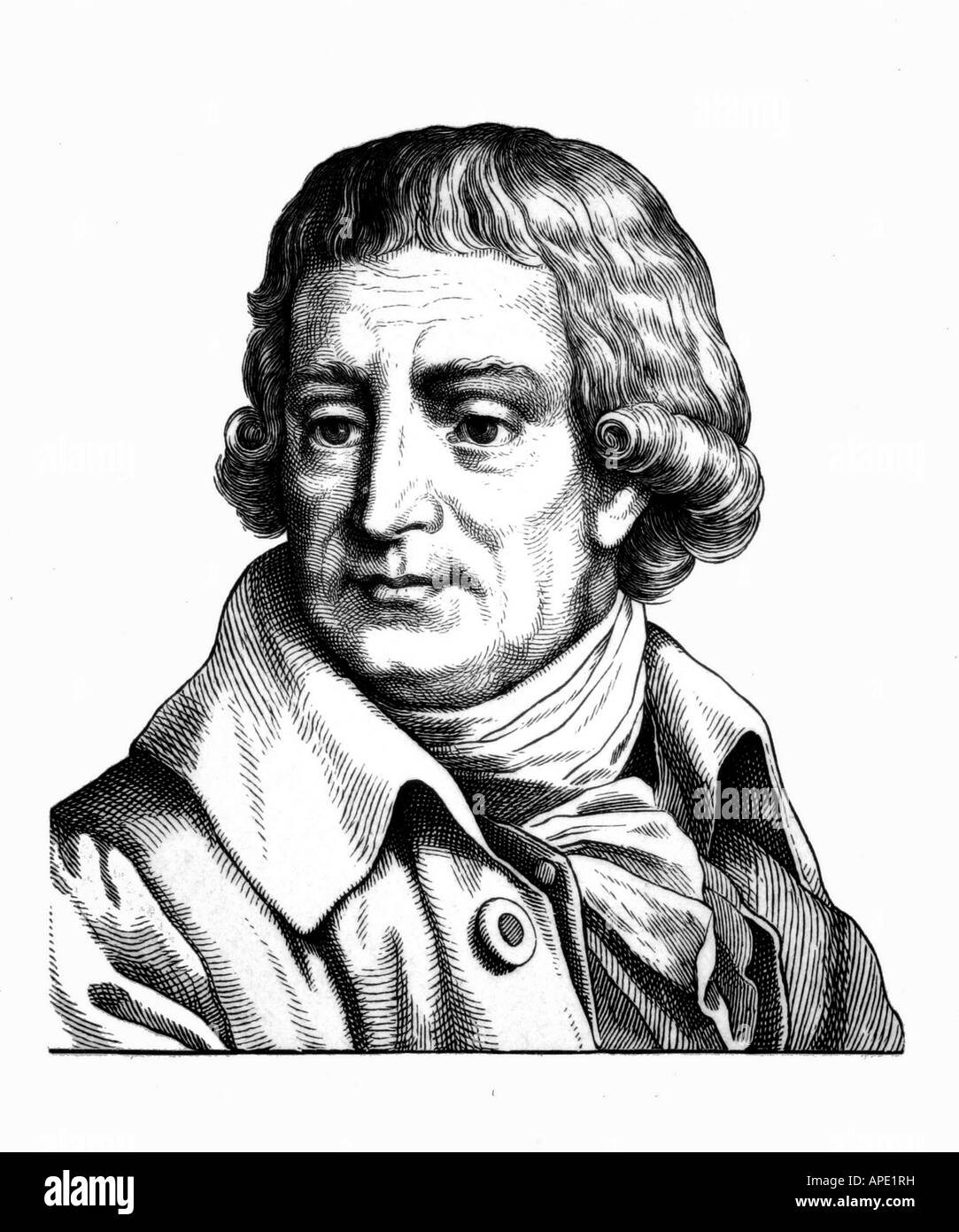 Heyne, Christian Gottlob, 25.9.1729 - 14.7.1812, German philologer, portrait, steel engraving, 19th century, , Artist's Copyright has not to be cleared Stock Photo