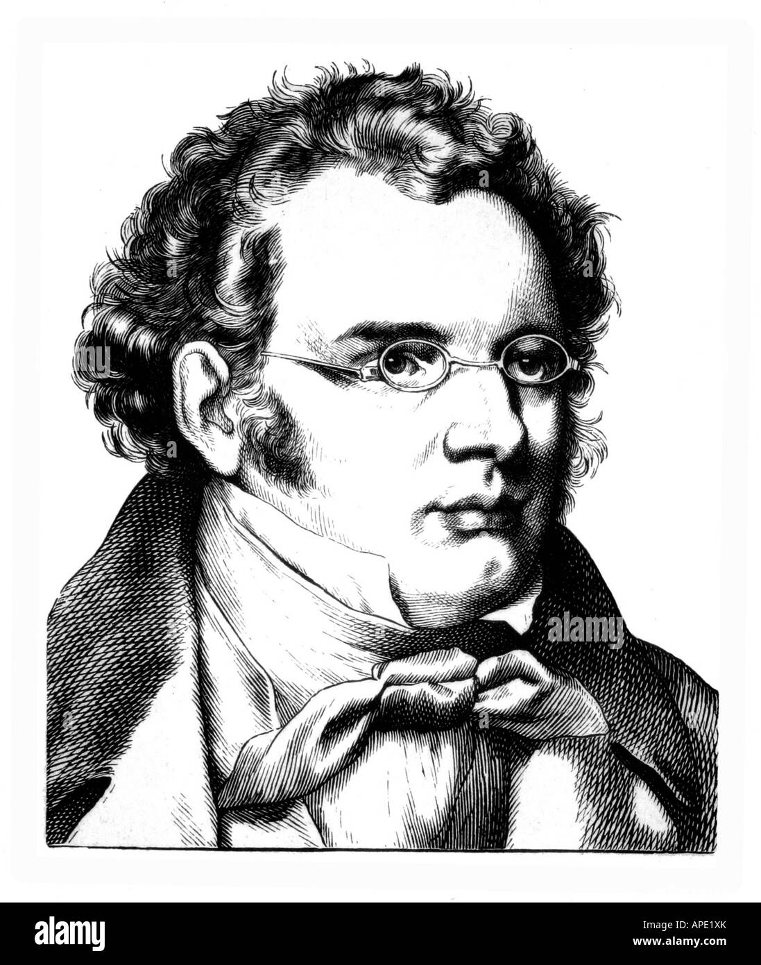 Schubert, Franz, 31.1.1797 - 19.11.1828, Austrian composer, portrait, steel engraving, 19th century, , Artist's Copyright has not to be cleared Stock Photo