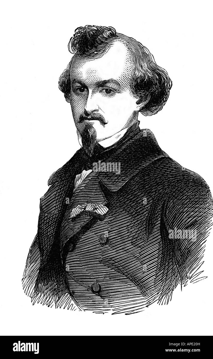 Johannot, Tony, 9.11.1803 - 4.8.1852, French painter, portrait, wood engraving, 19th century, , Stock Photo