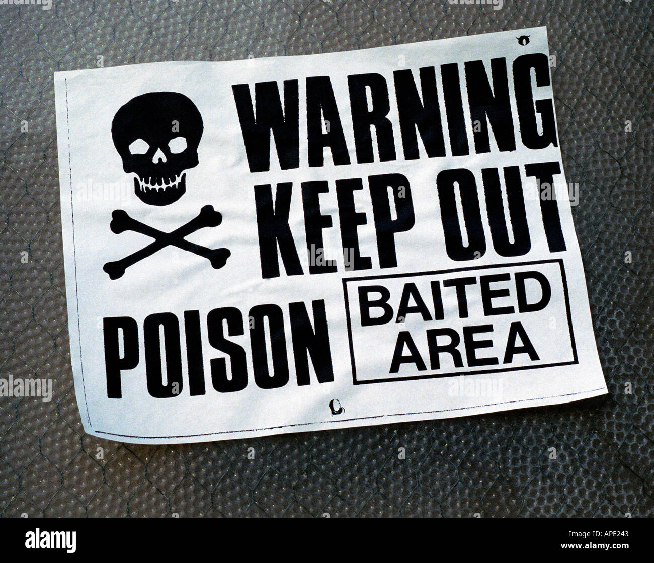 A warning sign for rat poison Stock Photo 1499714 Alamy