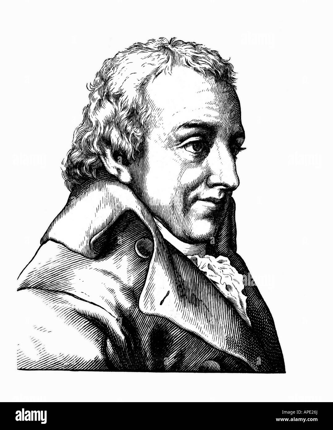 Fichte, Johann Gottlieb, 19.5.1762 - 29.1.1814, German philosopher, portrait, steel engraving, 19th century, , Artist's Copyright has not to be cleared Stock Photo