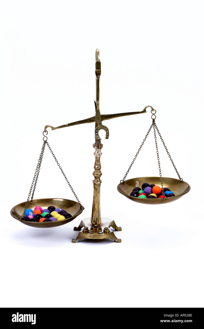 weigh scales Stock Photo