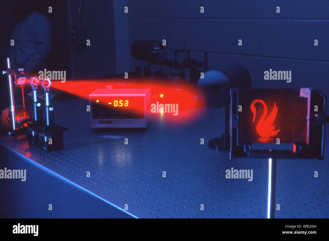 Lab Demonstration of Laser Technology Stock Photo Alamy
