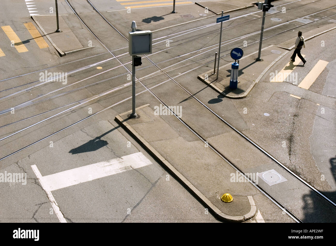 Crossroads in zurich Stock Photo