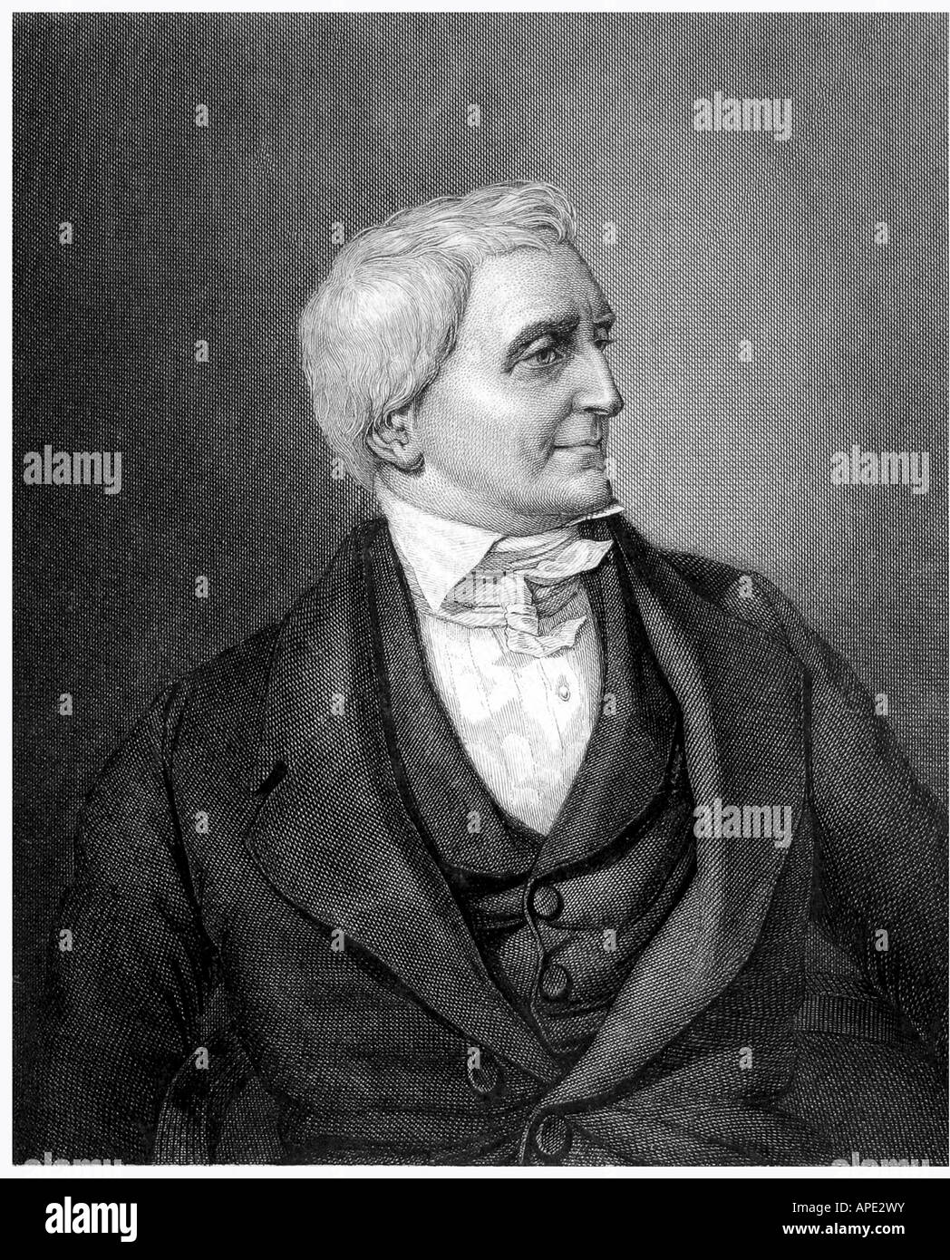 Schlosser, Friedrich Christoph, 17.11.1776 - 23.9.1861, German theologian and historian, half length, steel engraving, 19th century, , Artist's Copyright has not to be cleared Stock Photo
