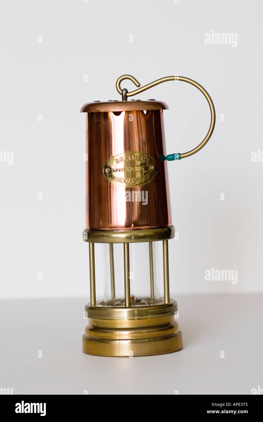 Brass miners lamp Stock Photo