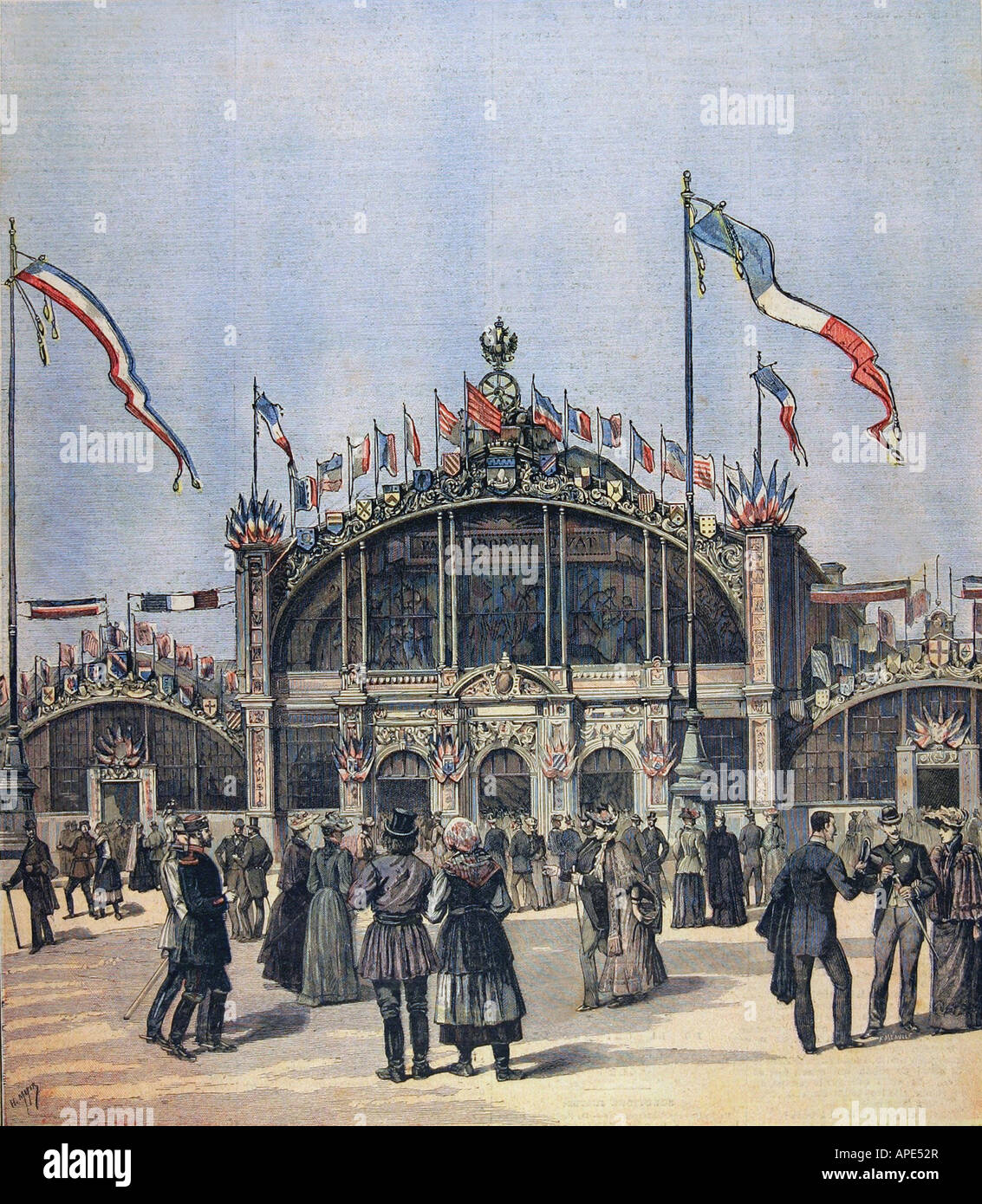 press/media, magazines, 'Le Petit Journal', Paris, 2. volume, number 25, ilustrated supplement, Saturday 16 May 1891, illustration, 'The Franco-Russian exhibition at Moscow', , Stock Photo
