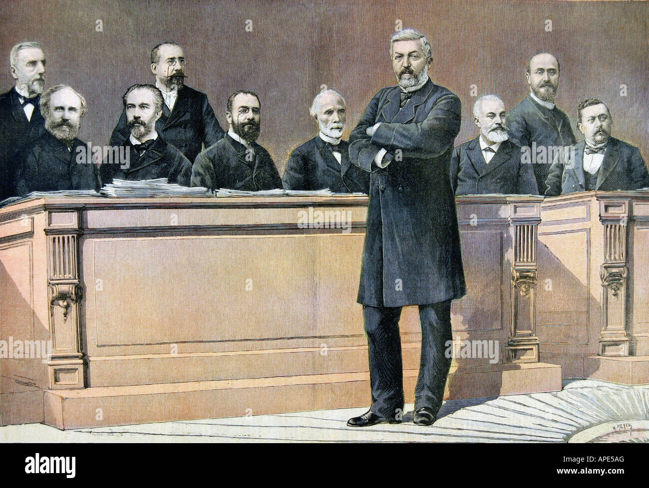 press/media, magazines, 'Le Petit Journal', Paris, 2. volume, number 49, illustrated supplement, Saturday 31 October 1891, illustration, 'The government bench', , Stock Photo