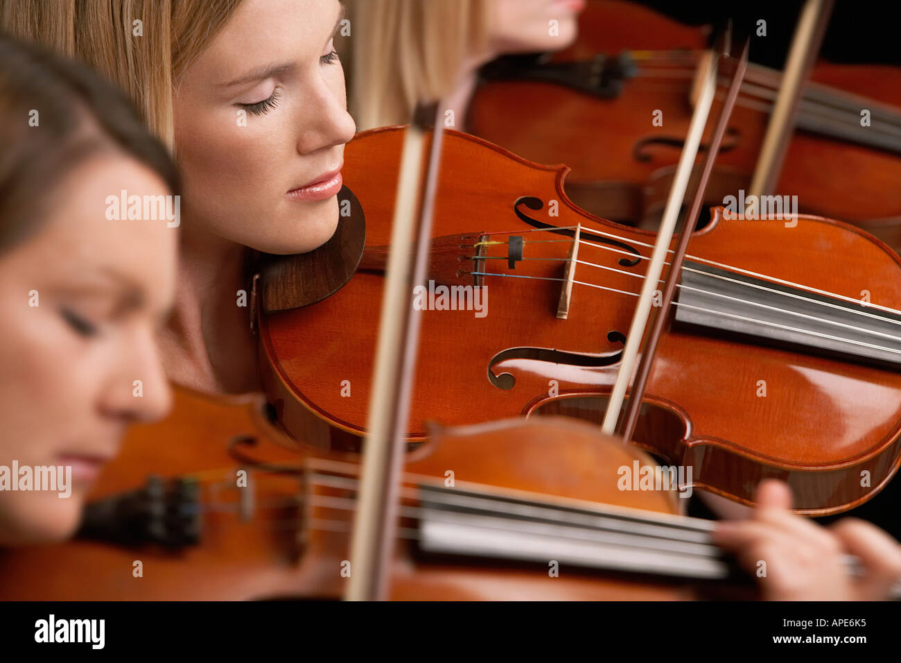 Violins at orchestra hires stock photography and images Alamy