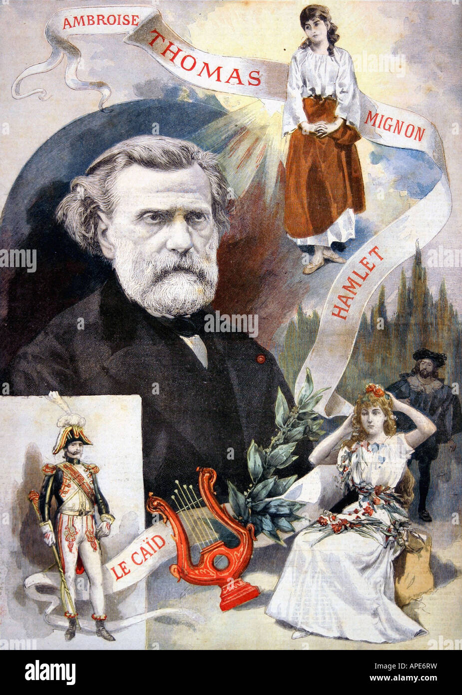 press/media, magazines, 'Le Petit Journal', Paris, 5. volume, number 183, illustrated supplement, Monday 21 May 1894, illustration, 'Ambroise Thomas', Stock Photo