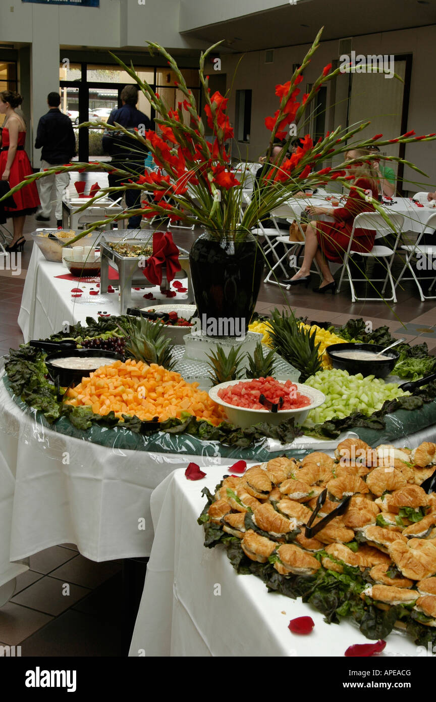 Reception food table Stock Photo Alamy