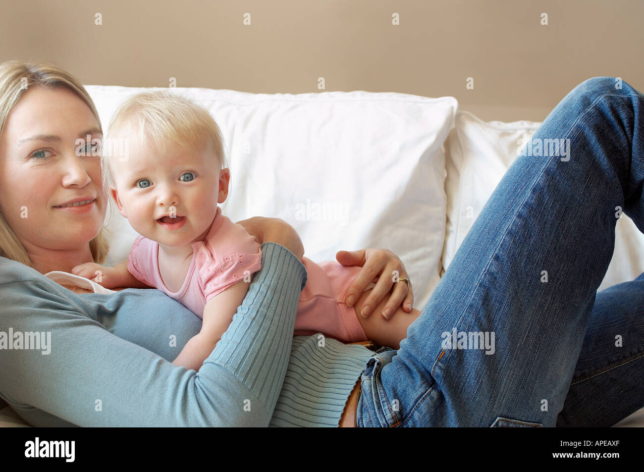 Girl blonde 12 years blue eyes hi-res stock photography and images - Alamy