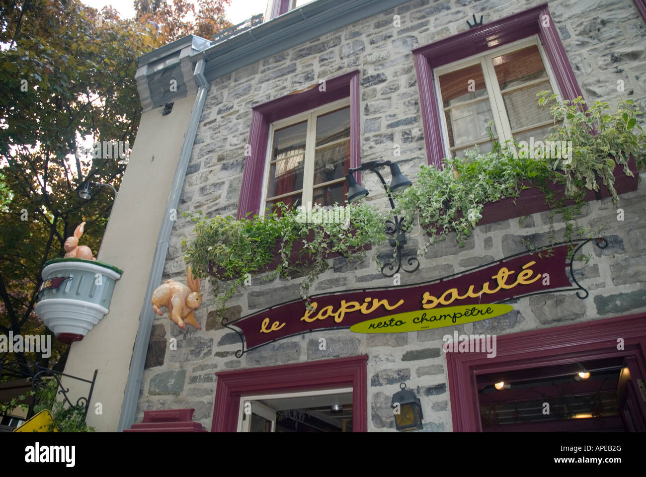 The Jumping Rabbit shop in Quebec Old Town Canada Stock Photo - Alamy