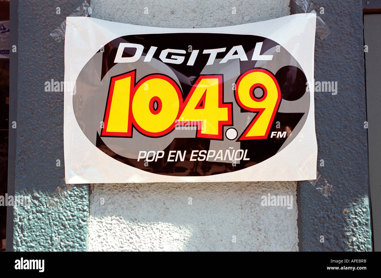 digital 104.9 poster for a radio station sxsw Stock Photo - Alamy