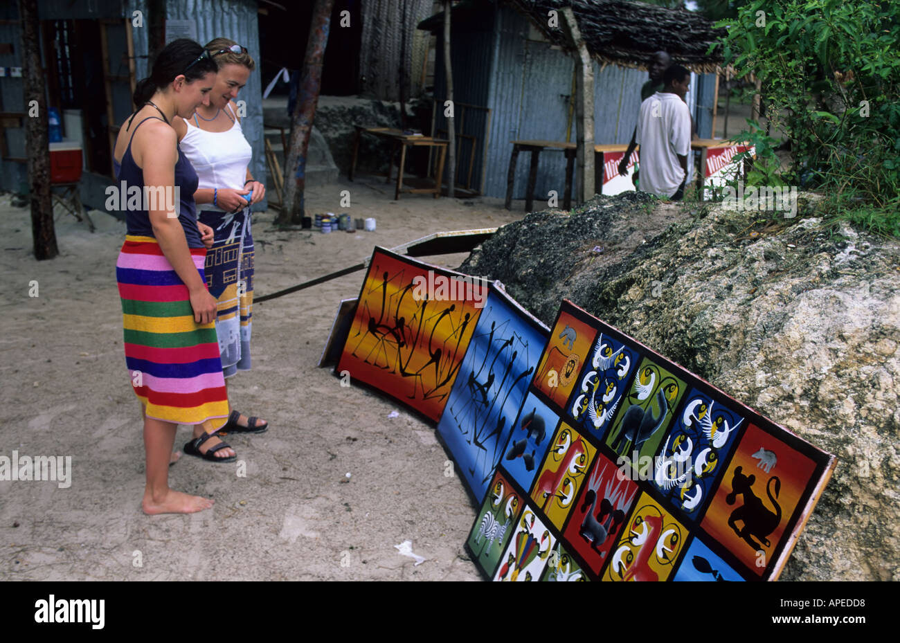 Zanzibar Tinga Tinga Painting High Resolution Stock Photography and