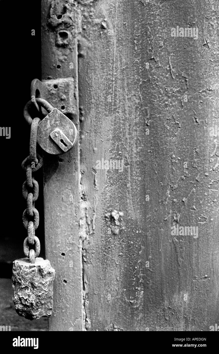 Close ups of very old door with old lock Stock Photo Alamy