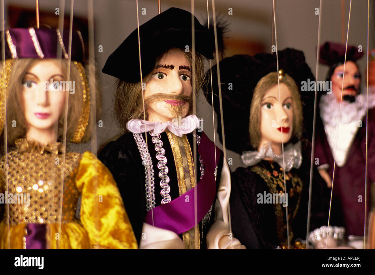 Traditional Folklore Puppets, Old Town, Cesky Krumlov, Czech Republic