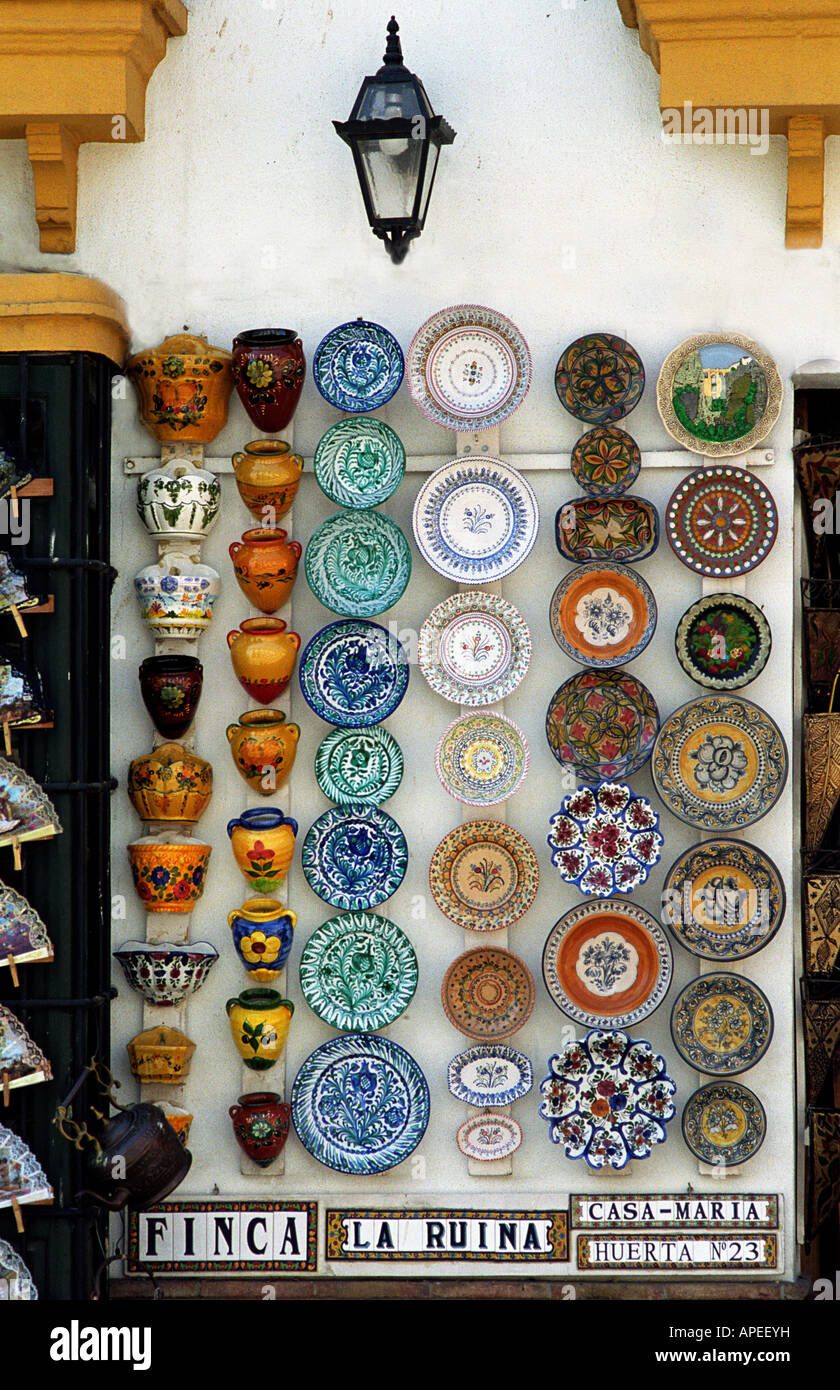 Ceramics in souvenir Andalucia Spain Stock Photo Alamy