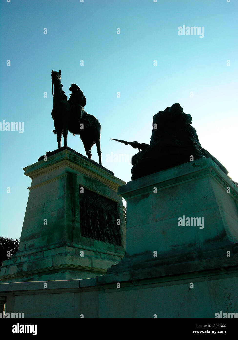 Equestrian & Lion Statue, Washington, DC Stock Photo Alamy