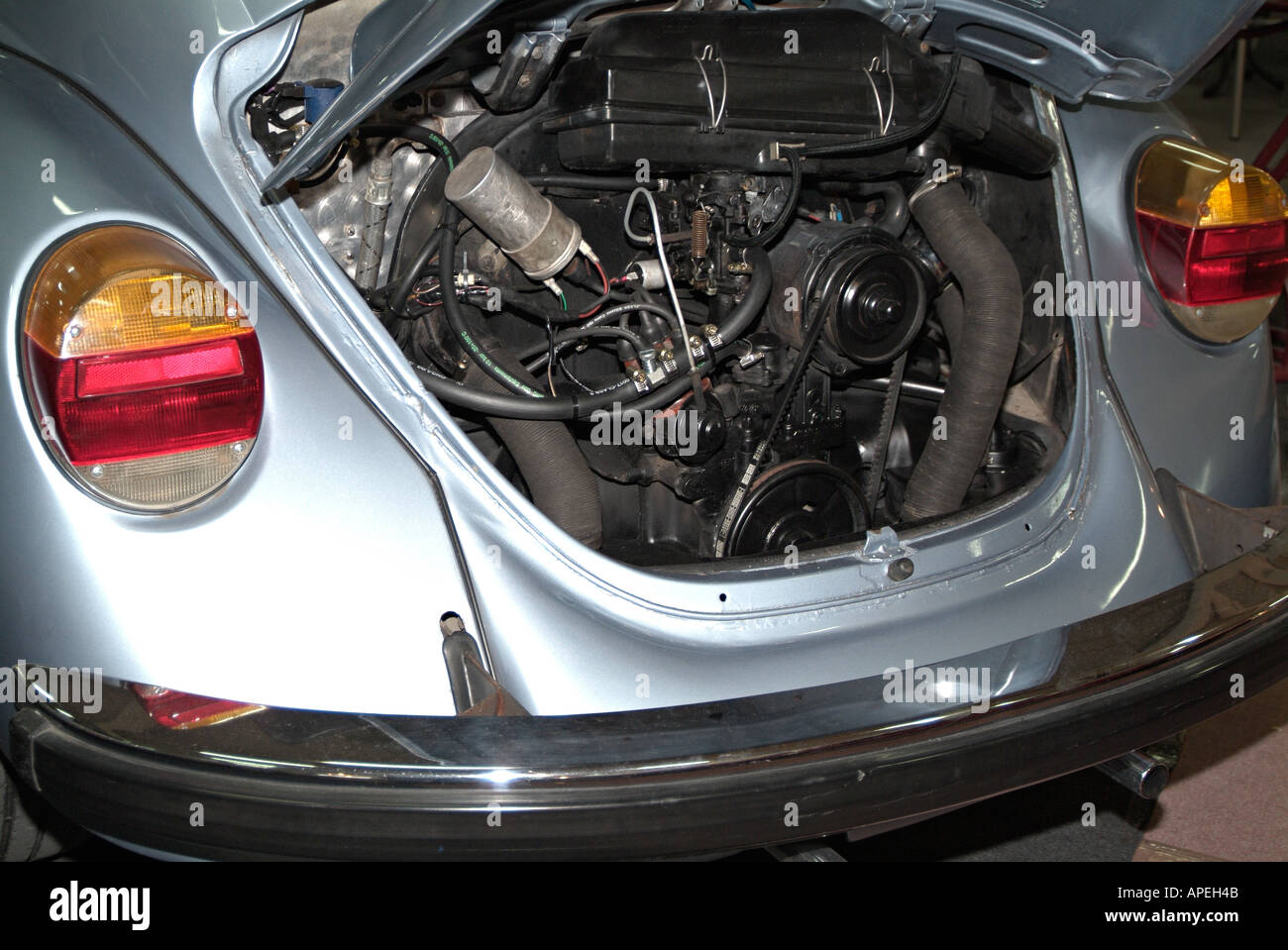 Volkswagen Beetle Engine Stock Photo