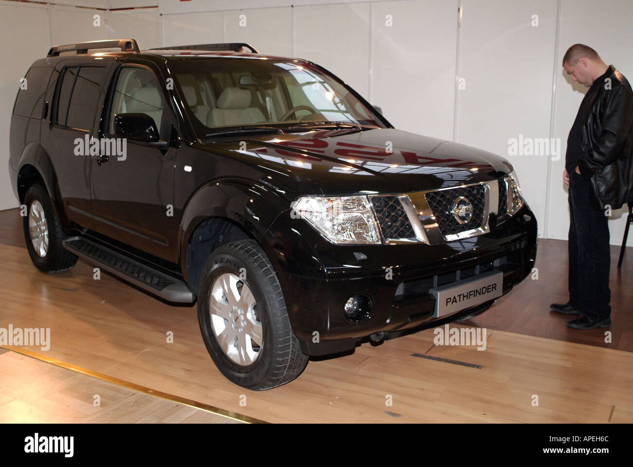 Nissan Pathfinder 4X4 in a Car Showroom Stock Photo