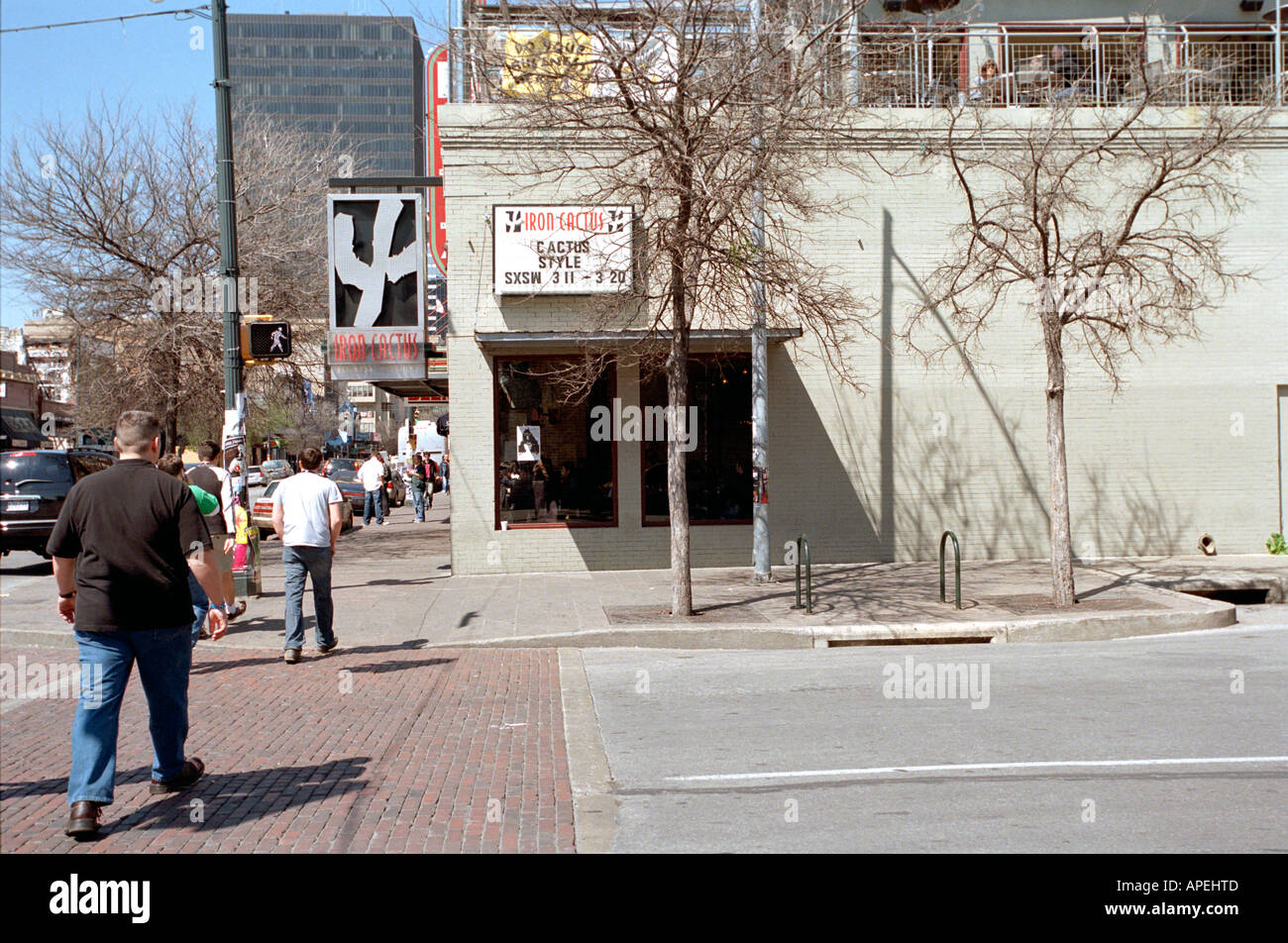 iron cactus bar 6th street austin texas united states of america Stock
