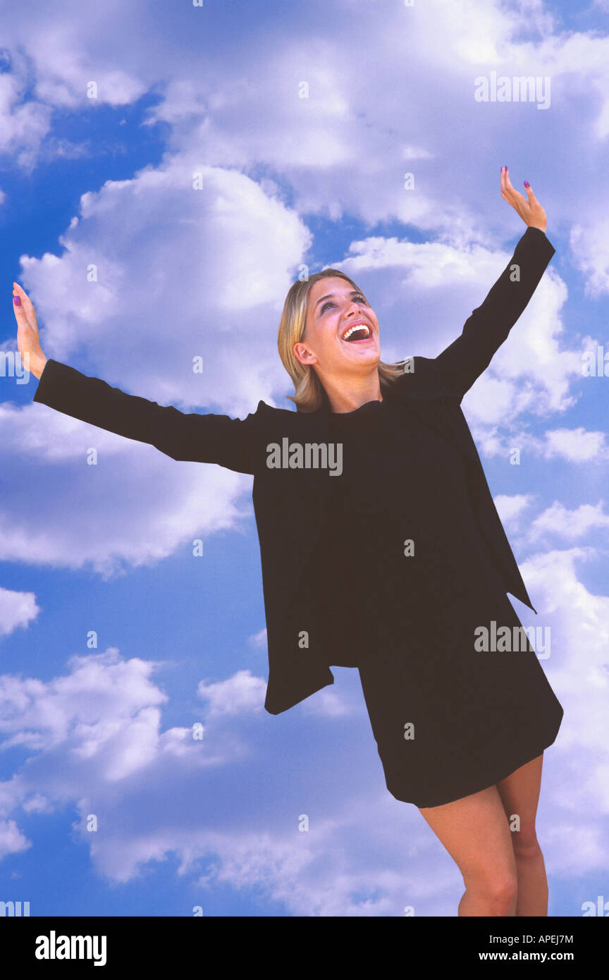 happy business woman Stock Photo - Alamy