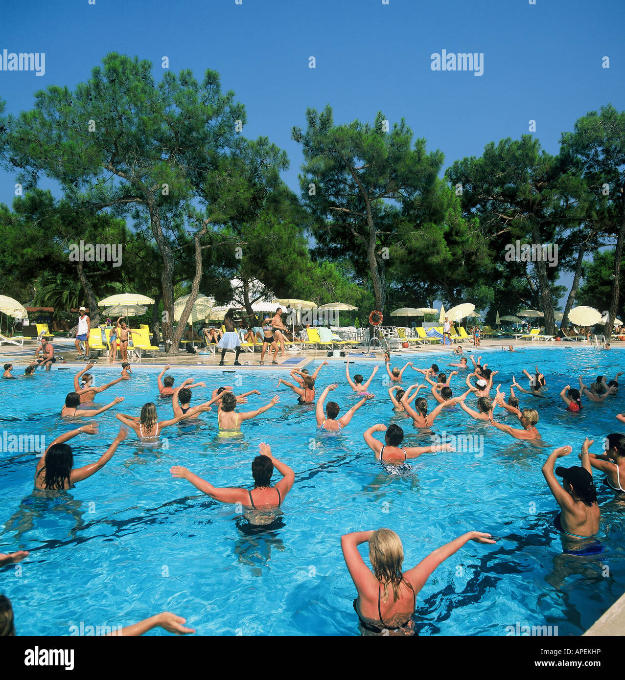 Group of women swimming pool hi-res stock photography and images - Alamy