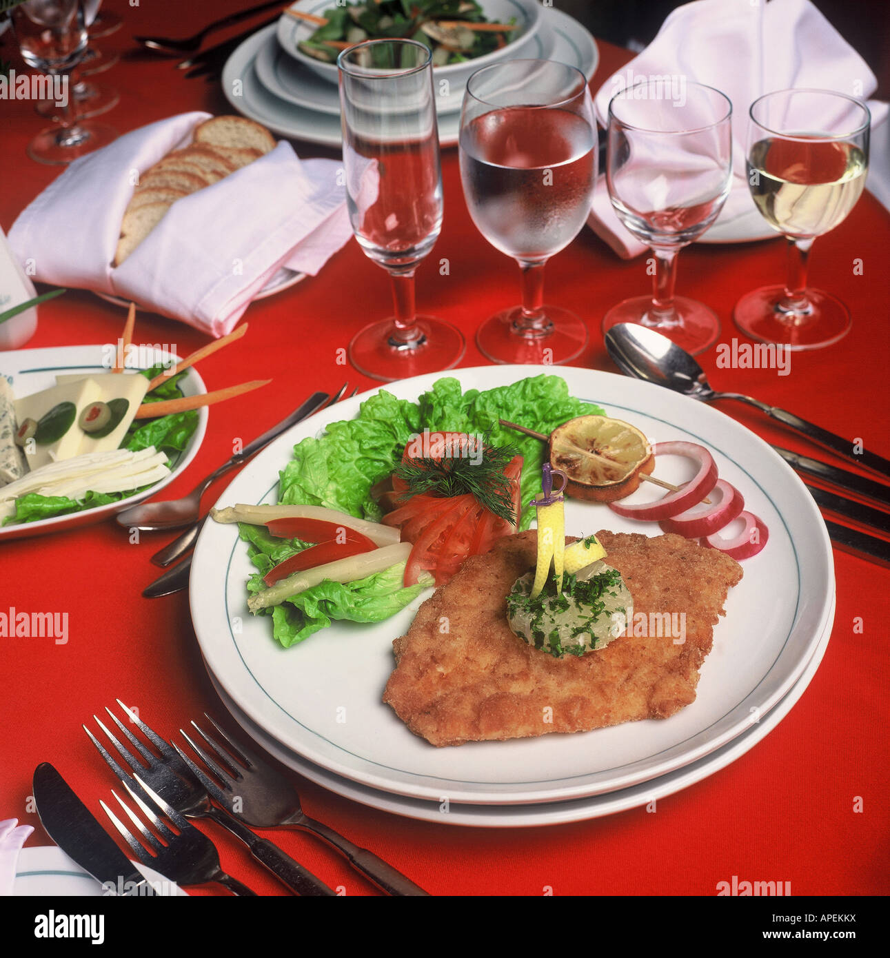 Fish dinner. Flounder Stock Photo Alamy