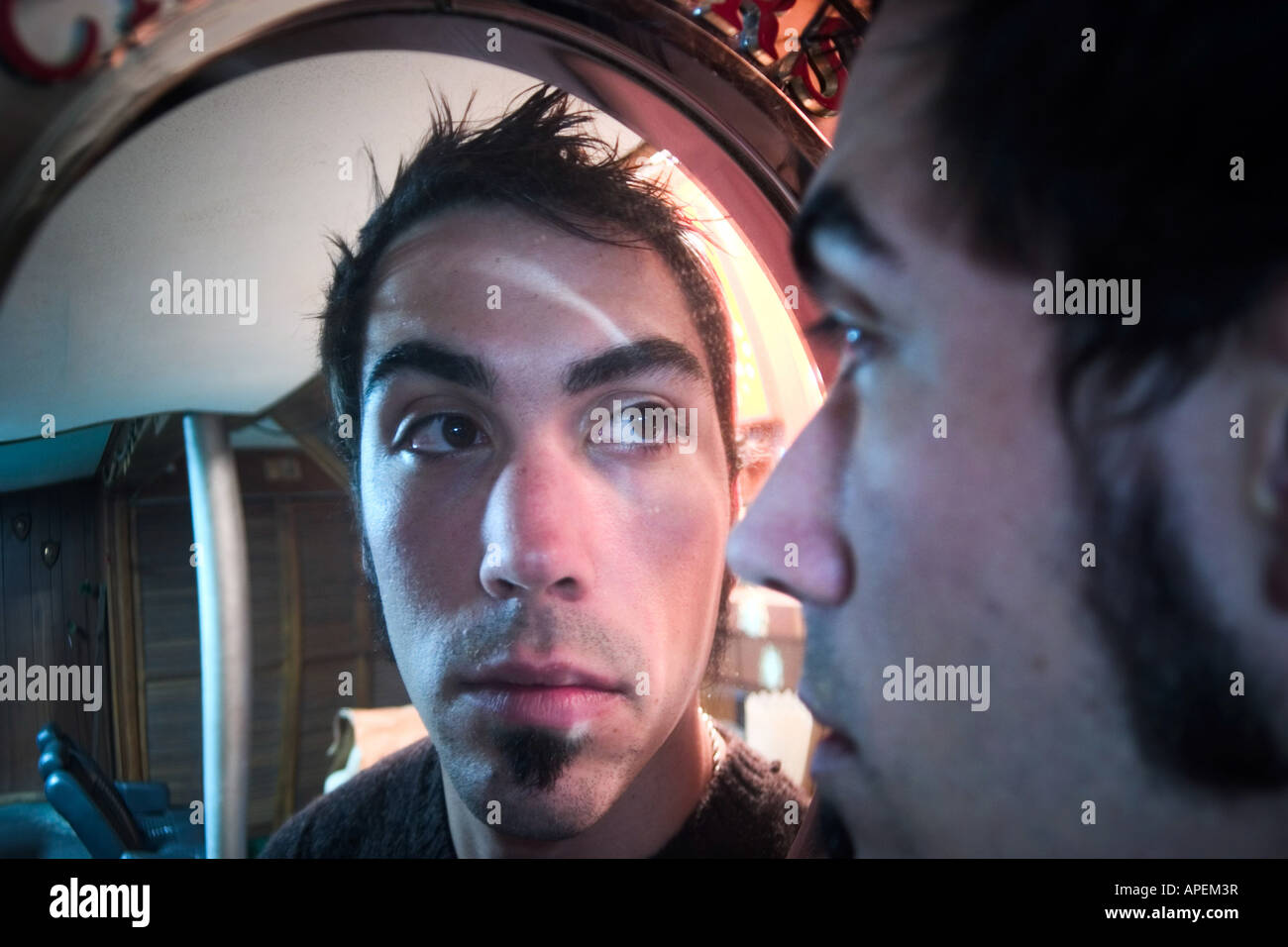 Distorted face reflection hires stock photography and images Alamy