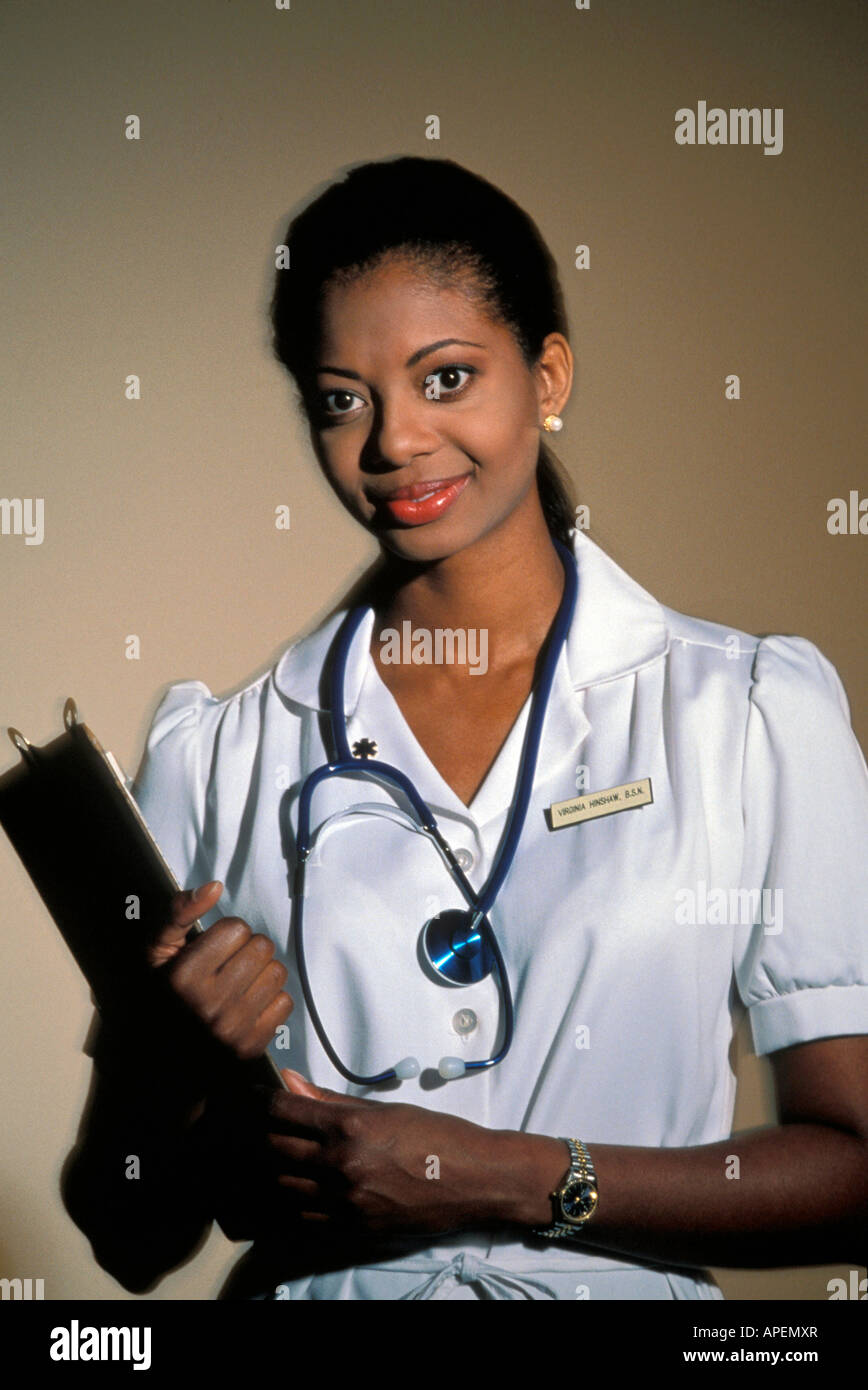 African american woman nurse hi-res stock photography and images - Alamy