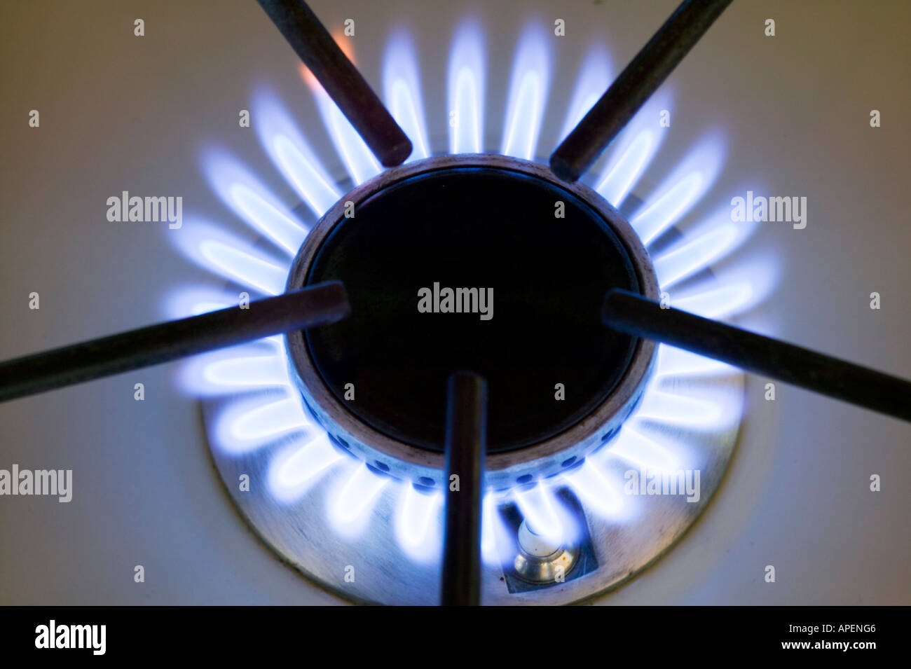 Natural Gas Stove Burner Stock Photo Alamy