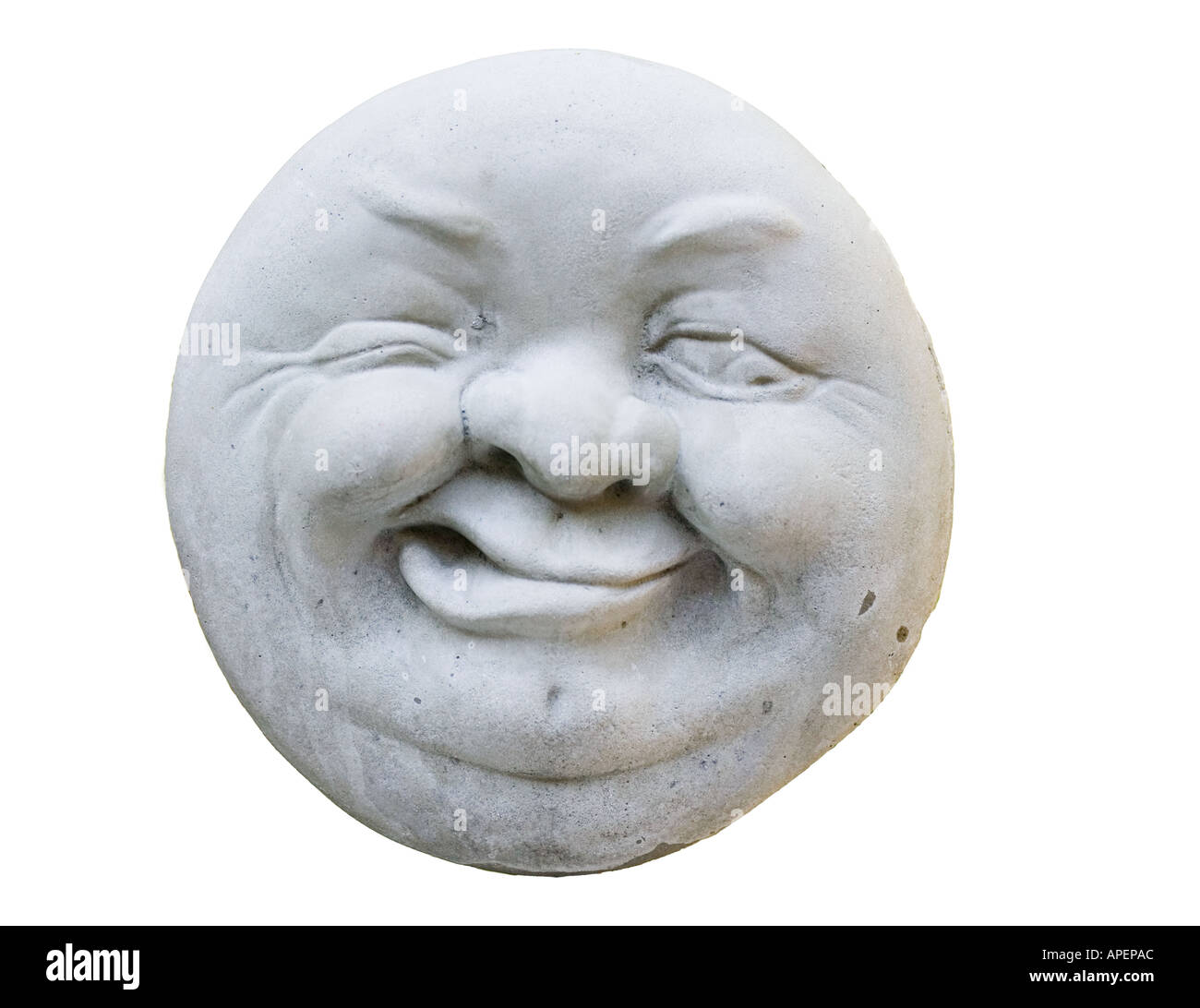 Man in the moon sculpture Stock Photo