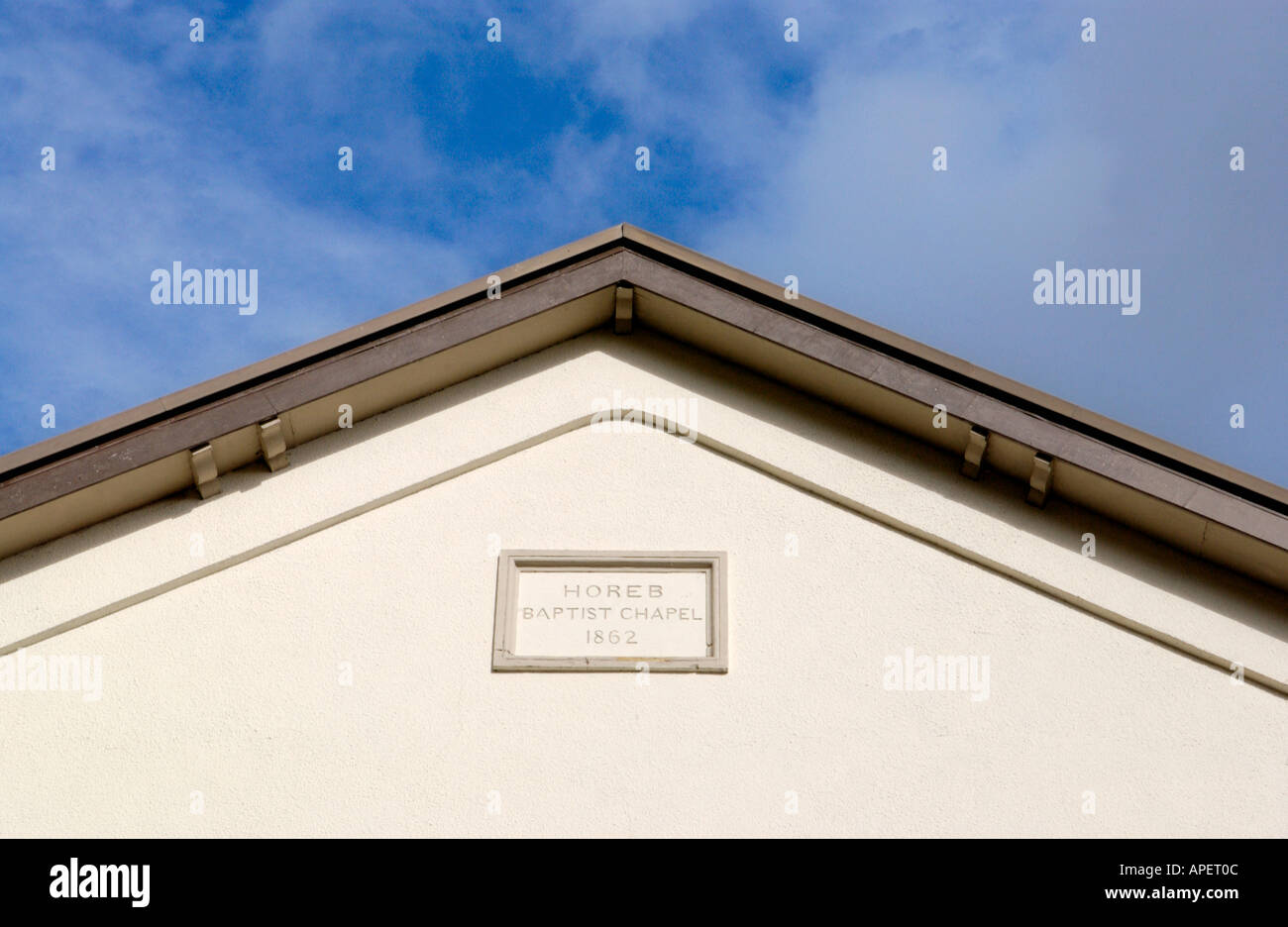 Horeb Baptist Chapel Blaenafon South Wales UK dated 1862  a UNESCO World Heritage Site inscribed for it's industrial landscape Stock Photo