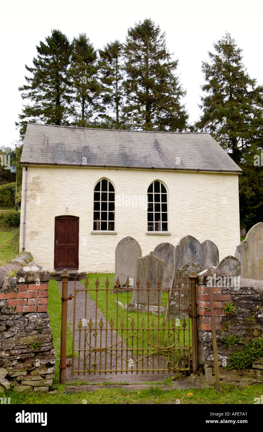 Welsh Sardis Chapel at Cwmcamlais Powys Wales UK dated 1835 Stock Photo