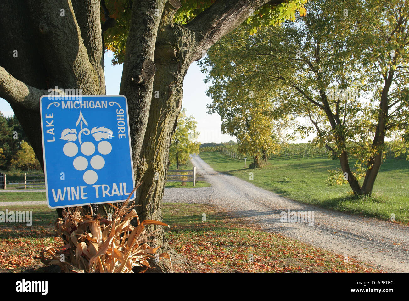 Michigan Fennville,Fenn Valley Vineyards & Wine Cellar sign,Lake