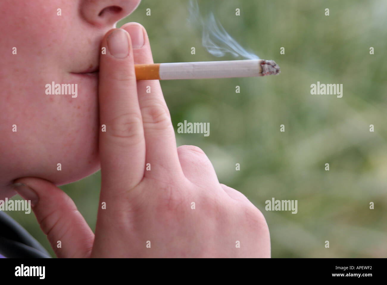 Michigan Paw Paw Comfort Inn Female Employee Smoking Cigarette