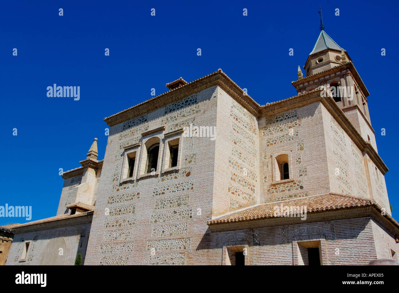Spain Andalusia Granada Alhambra Palace Santa Maria De La Alhambra ...